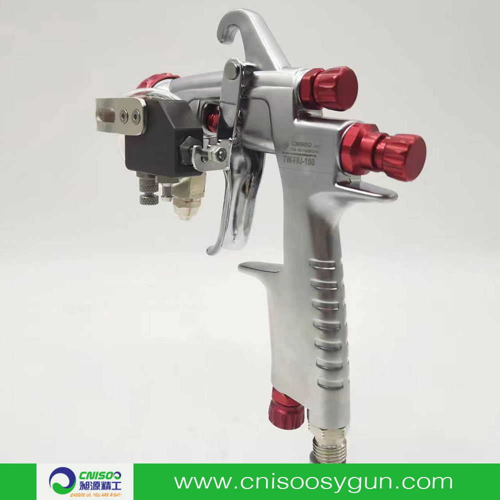 Two-component water-based adhesive spray gun